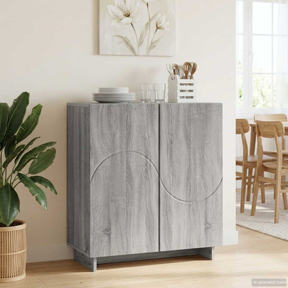 vidaXL Sideboard Grey Sonoma 67 x 34.5 x 75 cm Engineered Wood 1
