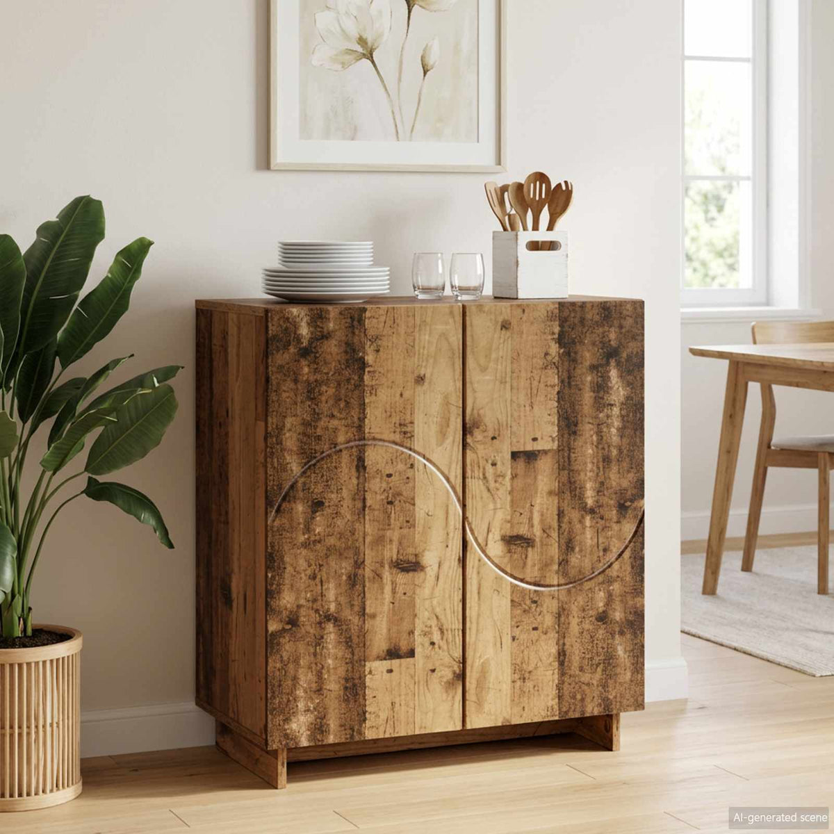 Sideboard 67 x 34.5 x 75 cm Engineered Wood Old wood