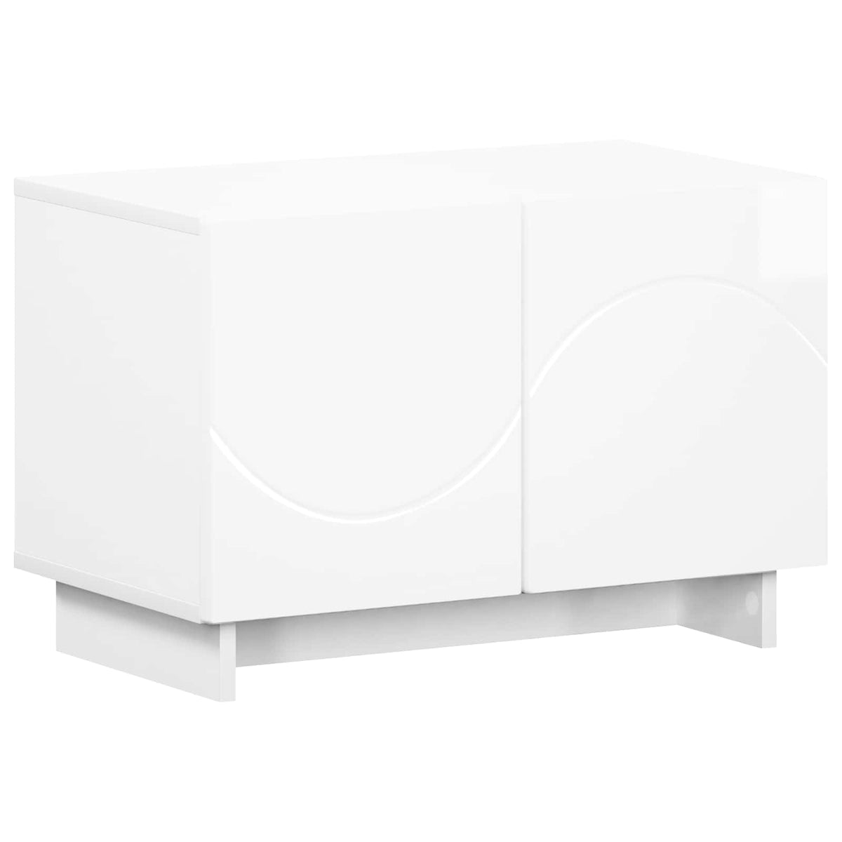 vidaXL TV Stand 60 x 34.5 x 40 cm High Gloss White Engineered Wood 2