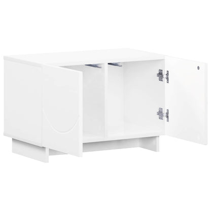 vidaXL TV Stand 60 x 34.5 x 40 cm High Gloss White Engineered Wood 3