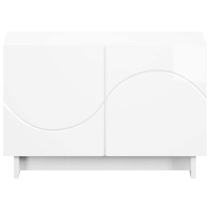vidaXL TV Stand 60 x 34.5 x 40 cm High Gloss White Engineered Wood 4