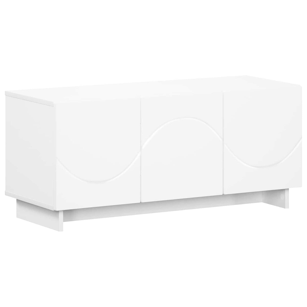 vidaXL TV Stand 90 x 34.5 x 40 cm White Engineered Wood 2