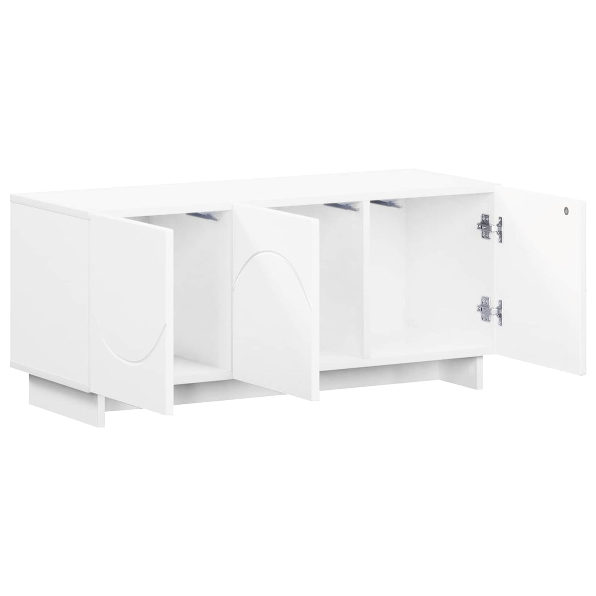 vidaXL TV Stand 90 x 34.5 x 40 cm White Engineered Wood 3