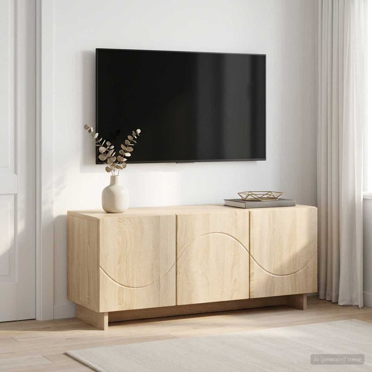 vidaXL TV Stand 90 x 34.5 x 40 cm Sonoma Oak Engineered Wood 1