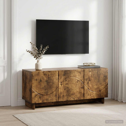 vidaXL TV Stand 90 x 34.5 x 40 cm Smoked Oak Engineered Wood 1