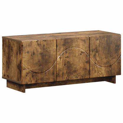 vidaXL TV Stand 90 x 34.5 x 40 cm Smoked Oak Engineered Wood 2