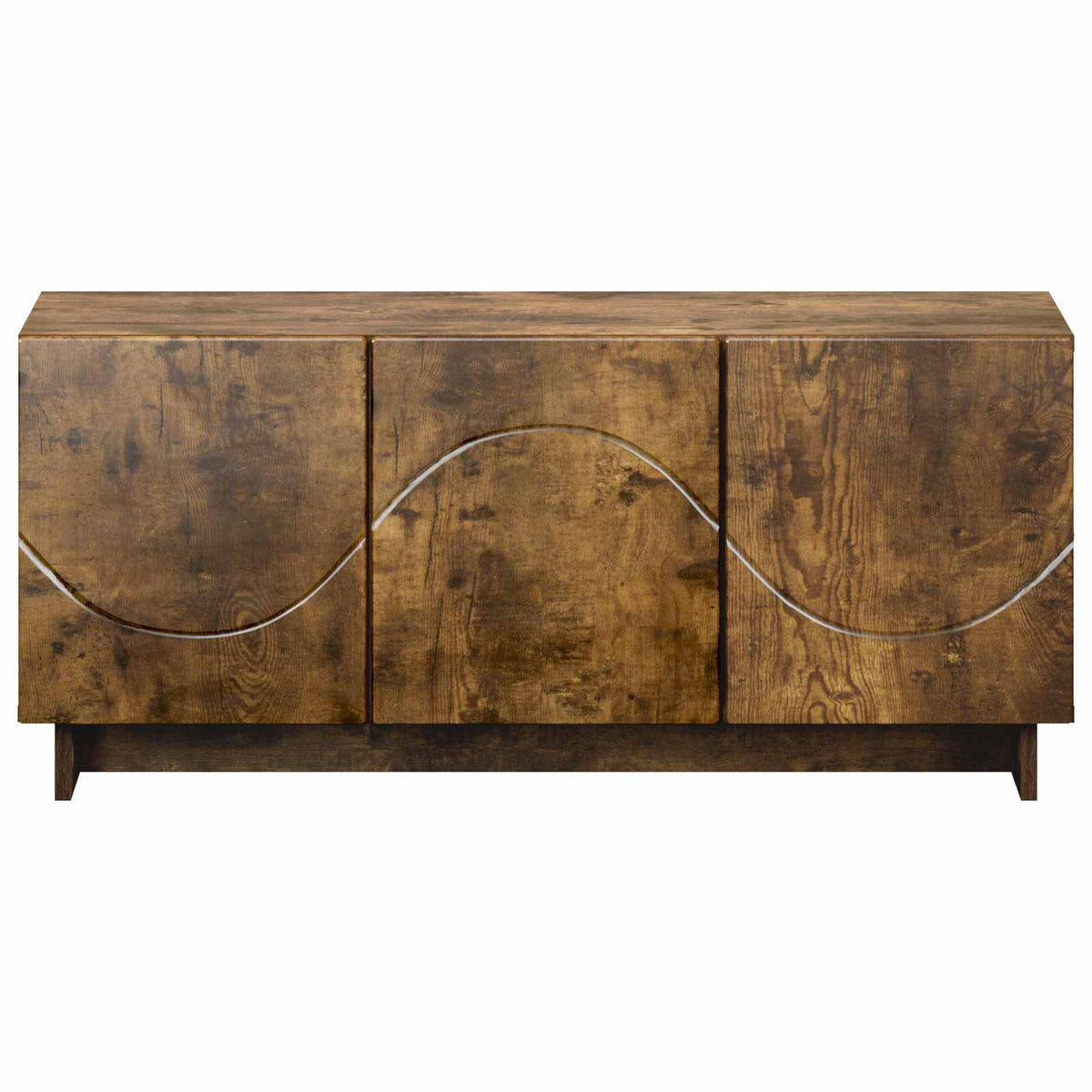 vidaXL TV Stand 90 x 34.5 x 40 cm Smoked Oak Engineered Wood 4