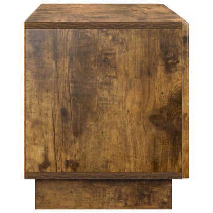 vidaXL TV Stand 90 x 34.5 x 40 cm Smoked Oak Engineered Wood 5
