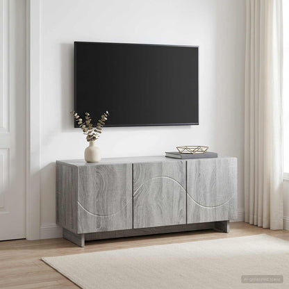 vidaXL TV Stand 90 x 34.5 x 40 cm Grey Sonoma Engineered Wood 1