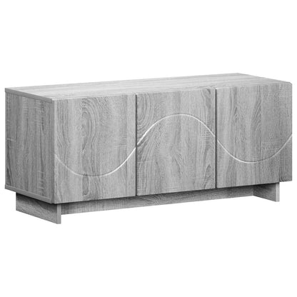 vidaXL TV Stand 90 x 34.5 x 40 cm Grey Sonoma Engineered Wood 2