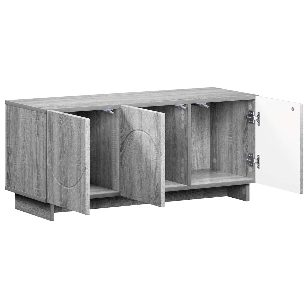 vidaXL TV Stand 90 x 34.5 x 40 cm Grey Sonoma Engineered Wood 3