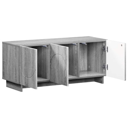 vidaXL TV Stand 90 x 34.5 x 40 cm Grey Sonoma Engineered Wood 3