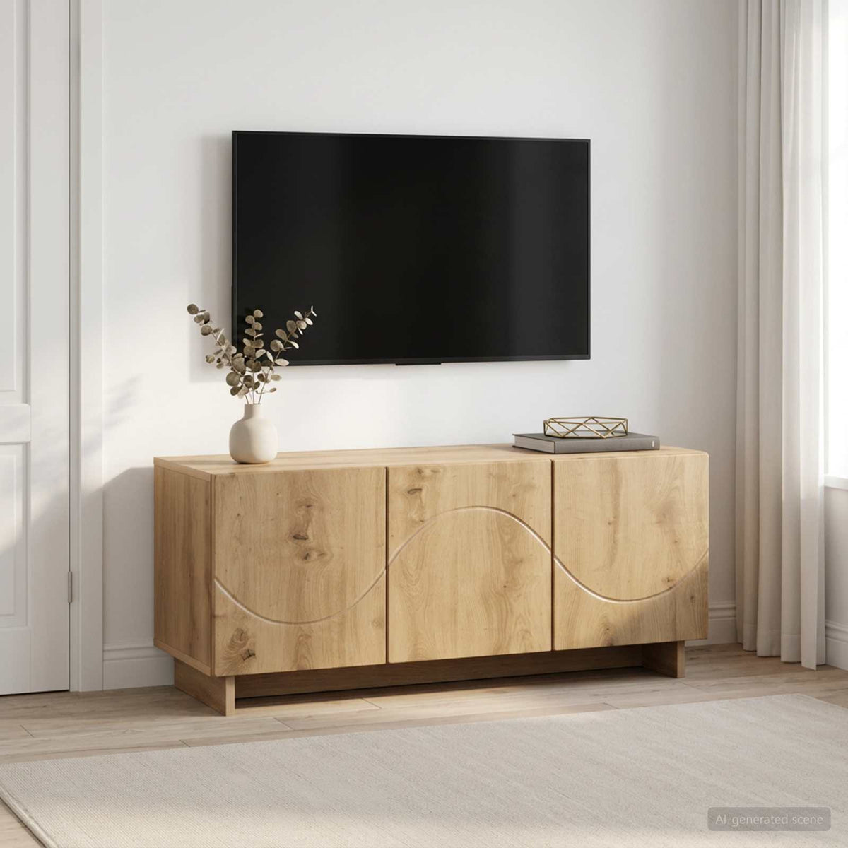 vidaXL TV Stand 90 x 34.5 x 40 cm Artisan Oak Engineered Wood 1
