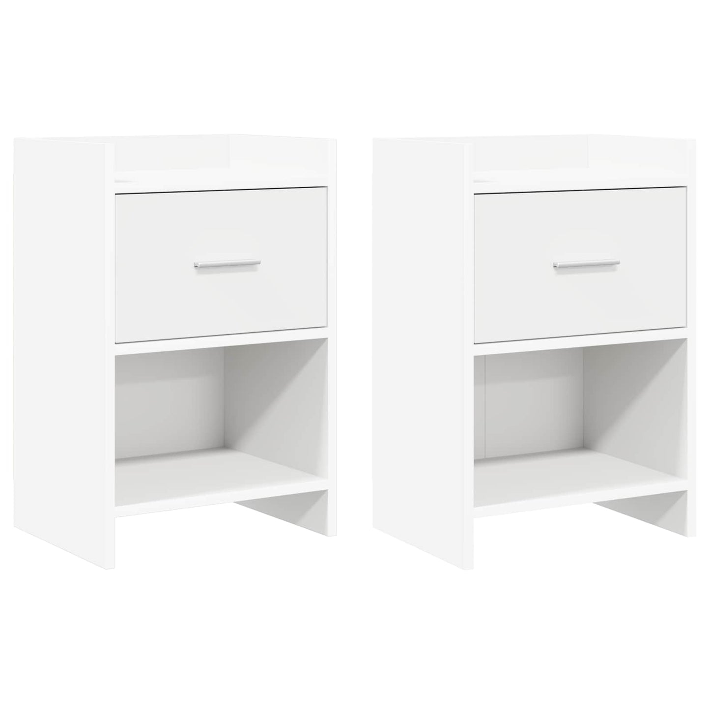 vidaXL Bedside Tables 2 pcs White 40 x 30 x 60 cm Engineered Wood 1