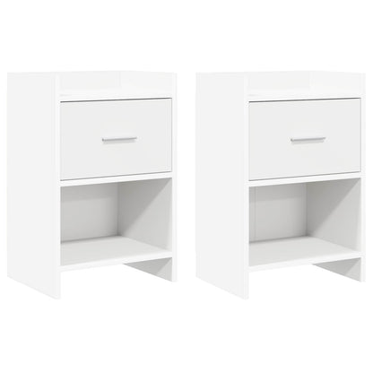 vidaXL Bedside Tables 2 pcs White 40 x 30 x 60 cm Engineered Wood 1