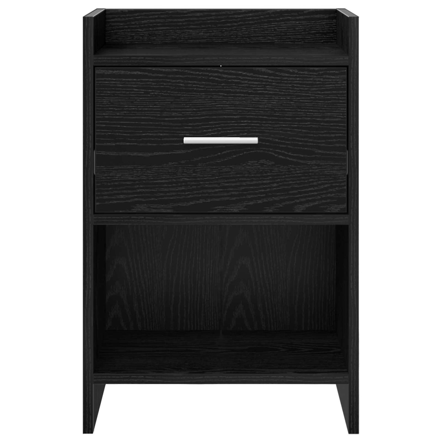 vidaXL Bedside Tables 2 pcs Black Oak 40 x 30 x 60 cm Engineered Wood 4