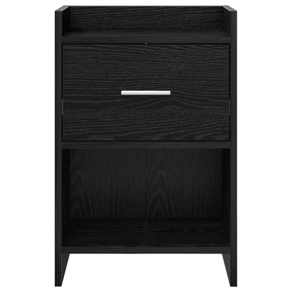vidaXL Bedside Tables 2 pcs Black Oak 40 x 30 x 60 cm Engineered Wood 4