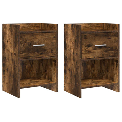 vidaXL Bedside Tables 2 pcs Smoked Oak 40 x 30 x 60 cm Engineered Wood 1