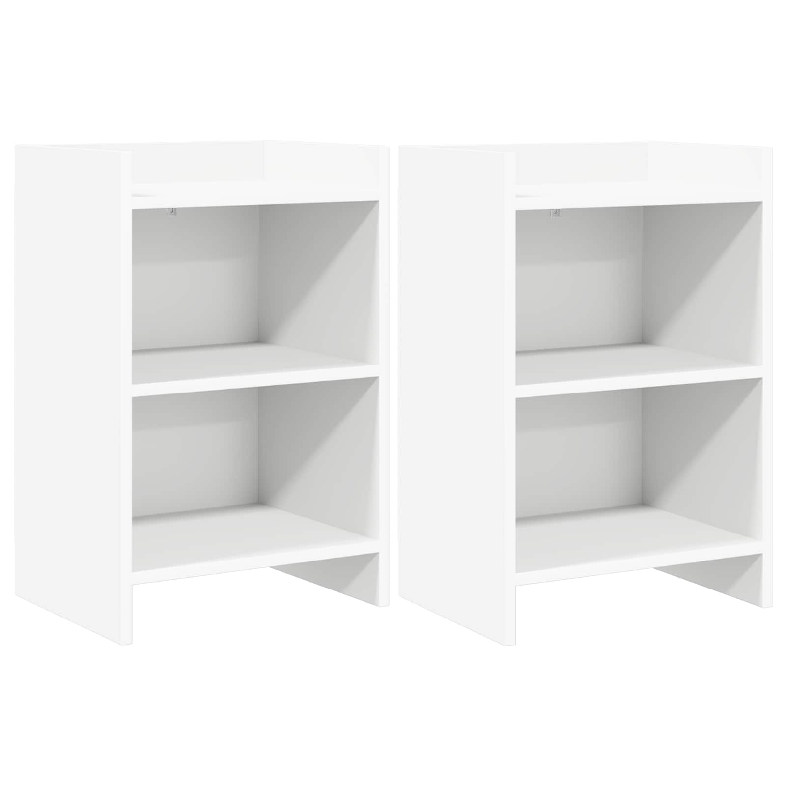 vidaXL Bedside Tables 2 pcs White 40 x 30 x 60 cm Engineered Wood 1