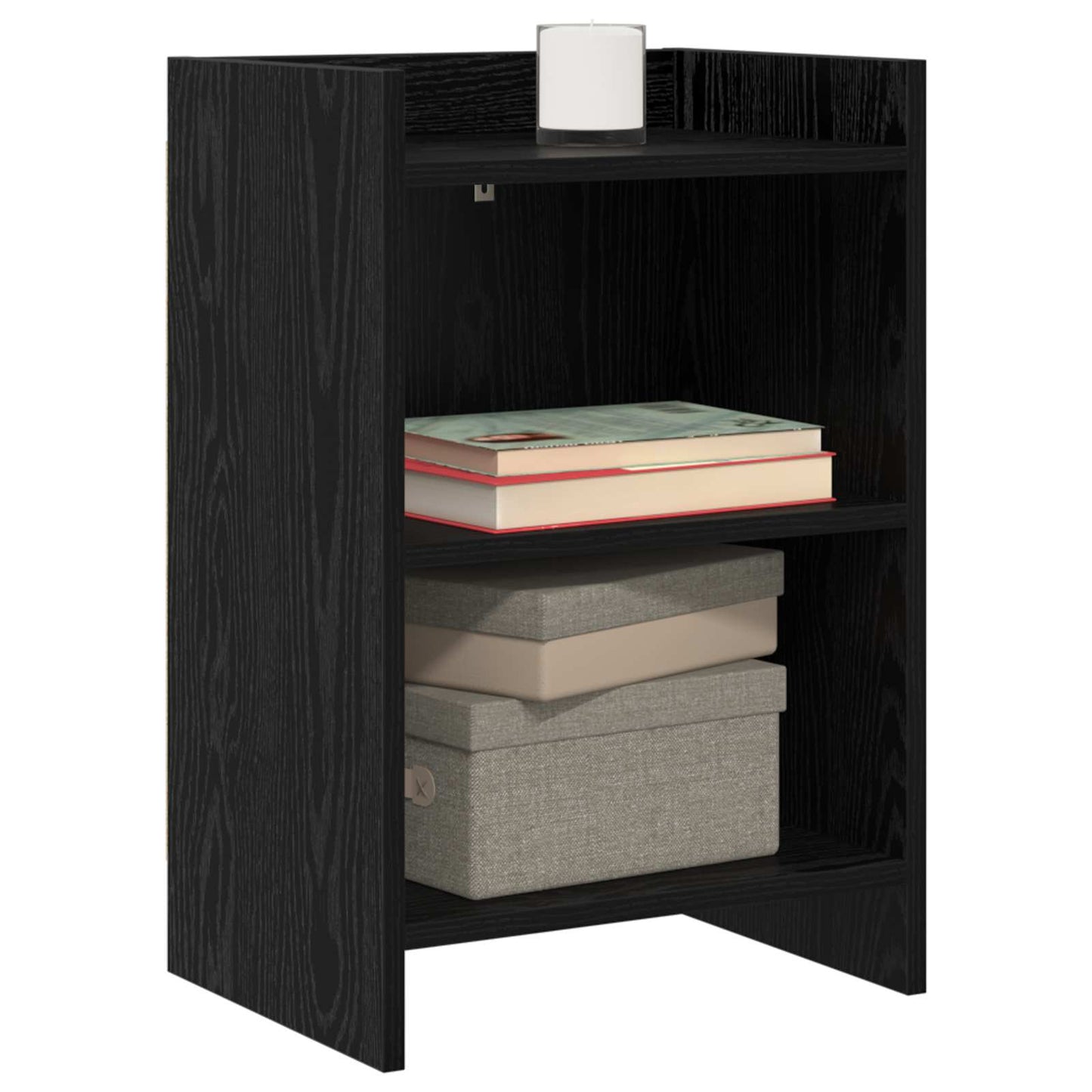 vidaXL Bedside Tables 2 pcs Black Oak 40 x 30 x 60 cm Engineered Wood 2