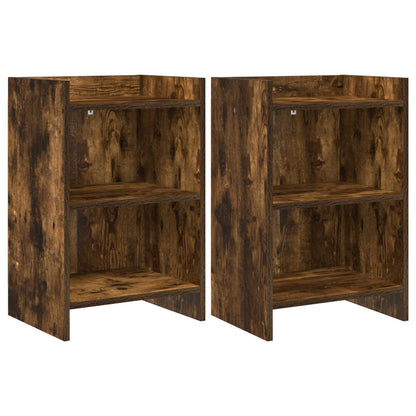 vidaXL Bedside Tables 2 pcs Smoked Oak 40 x 30 x 60 cm Engineered Wood 1