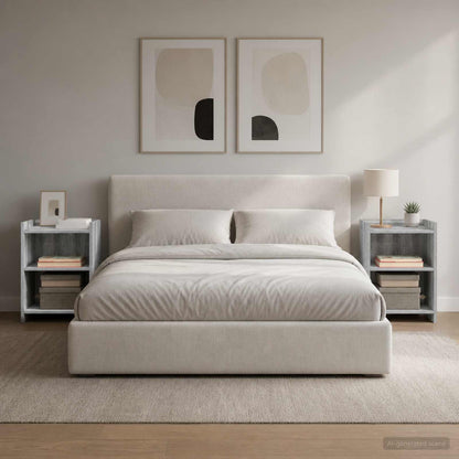 Bedside Tables 40 x 30 x 60 cm Engineered Wood Grey sonoma