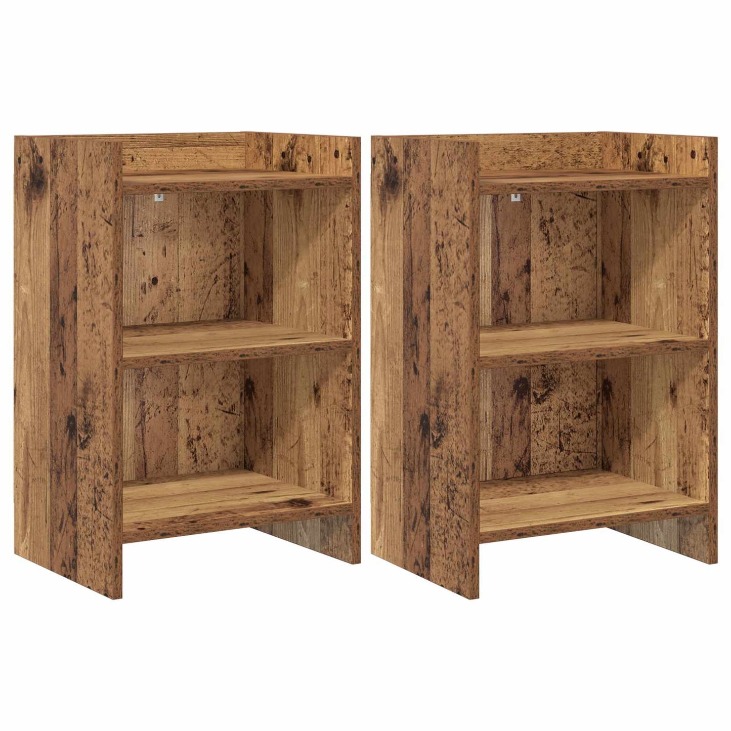 vidaXL Bedside Tables 2 pcs Old Wood 40 x 30 x 60 cm Engineered Wood 1