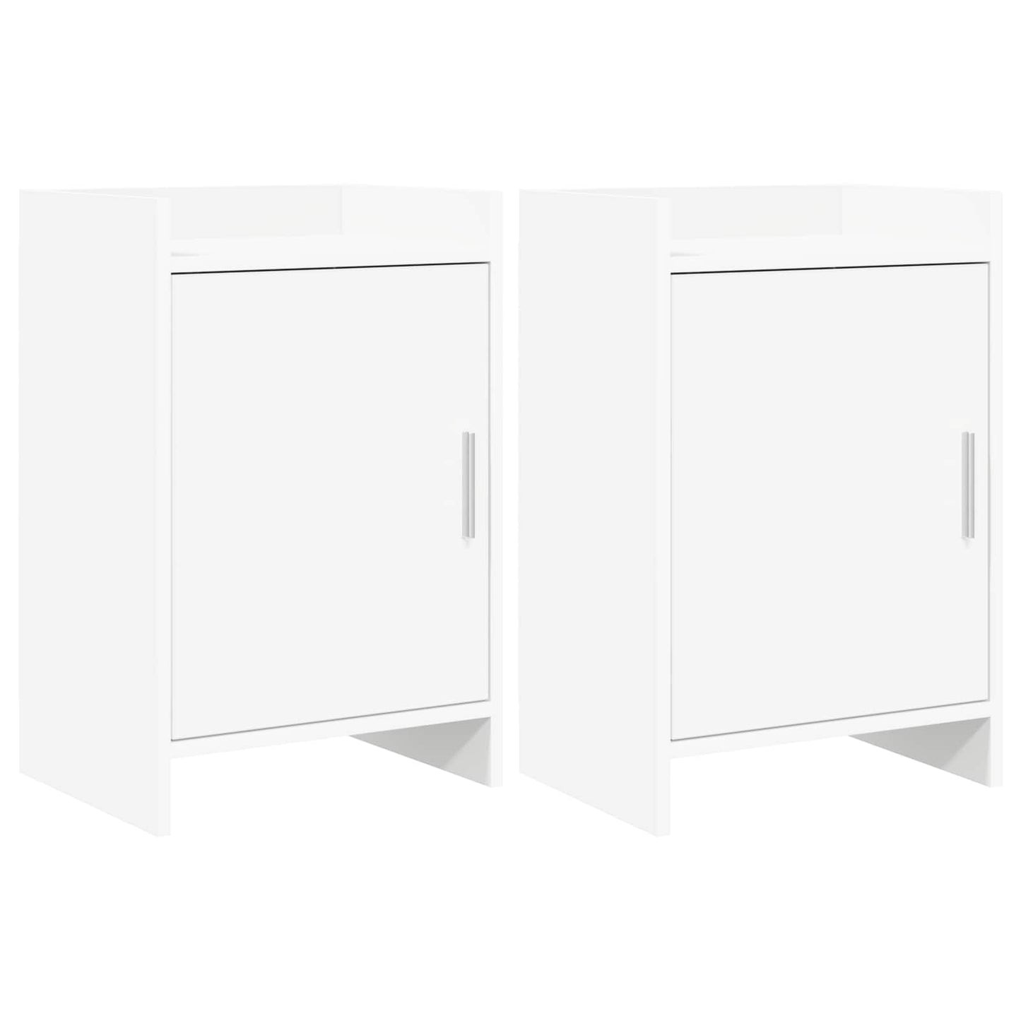 vidaXL Bedside Tables 2 pcs White 40 x 30 x 60 cm Engineered Wood 1