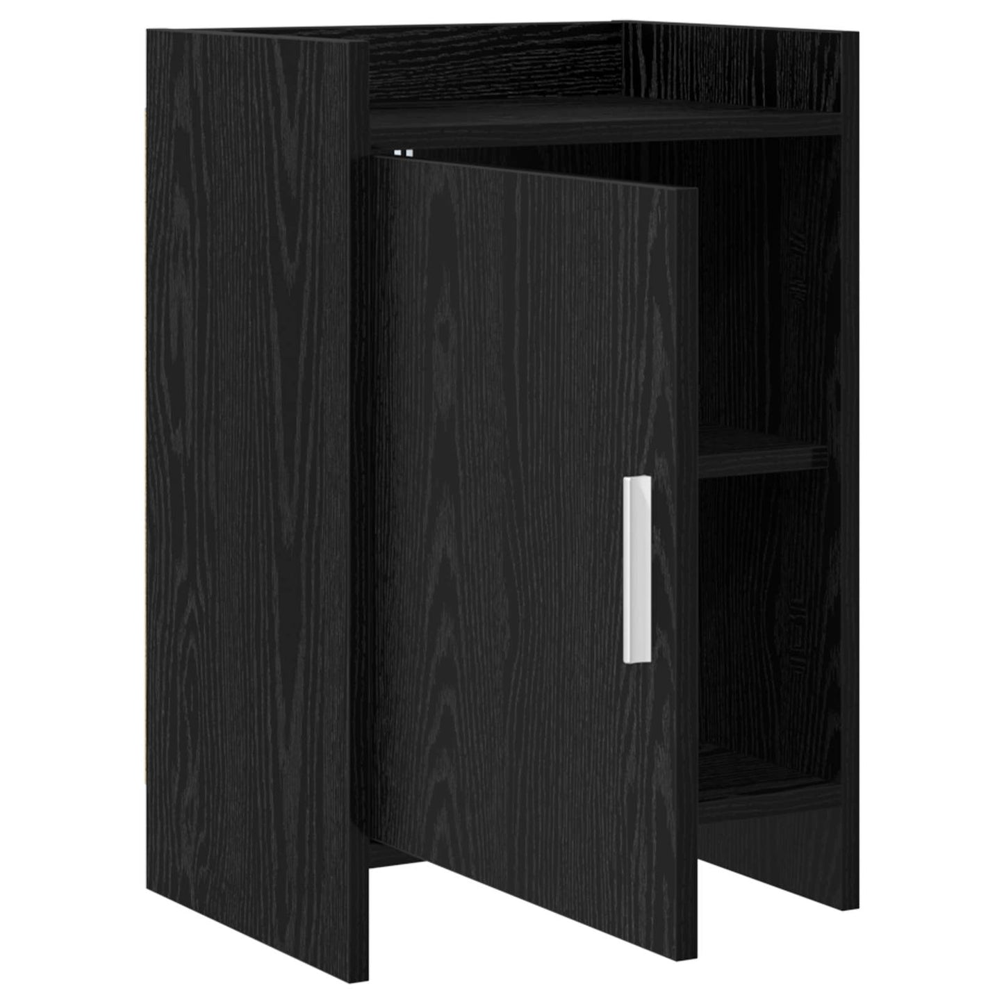 vidaXL Bedside Tables 2 pcs Black Oak 40 x 30 x 60 cm Engineered Wood 3