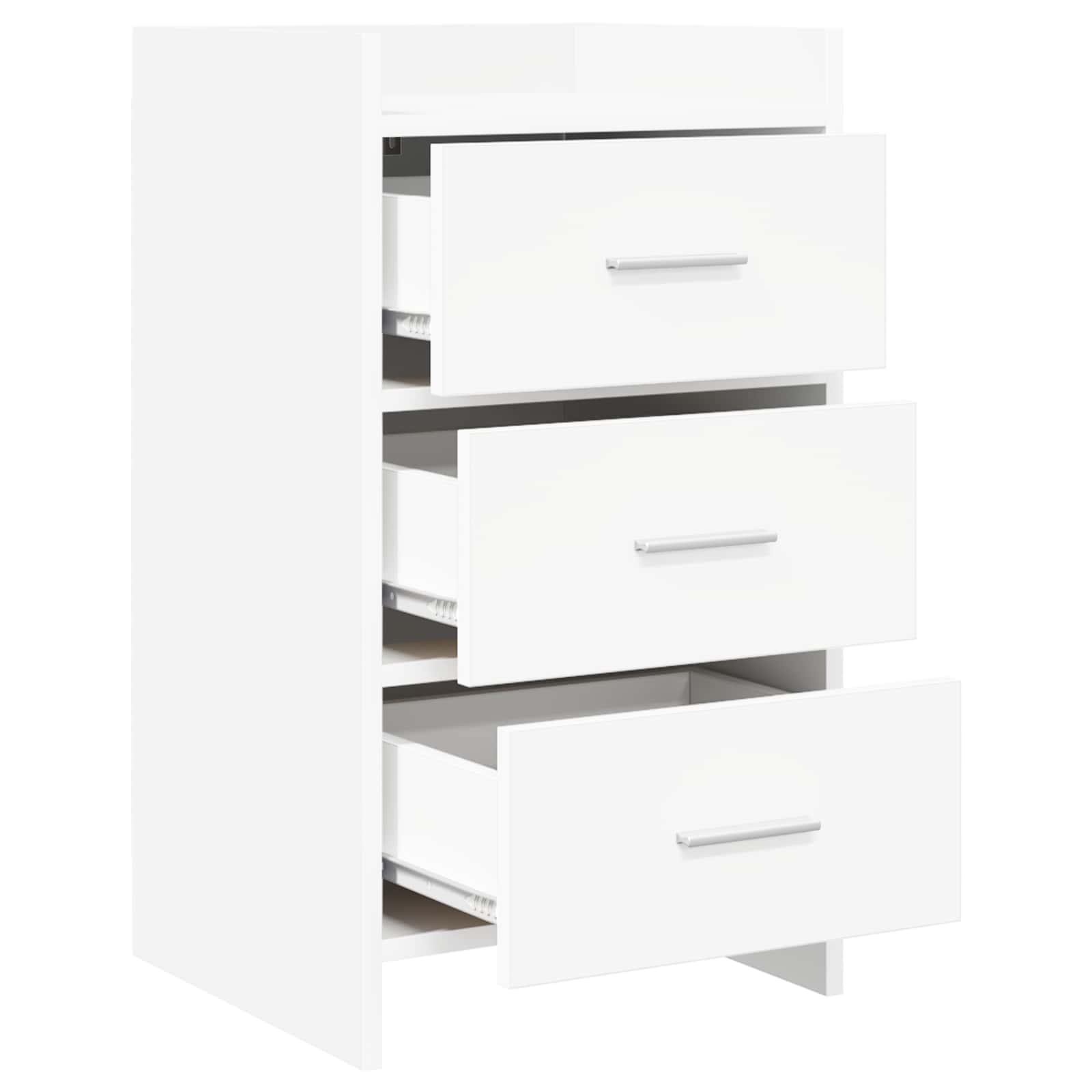 vidaXL Bedside Tables White 40 x 36 x 70 cm Engineered Wood 3