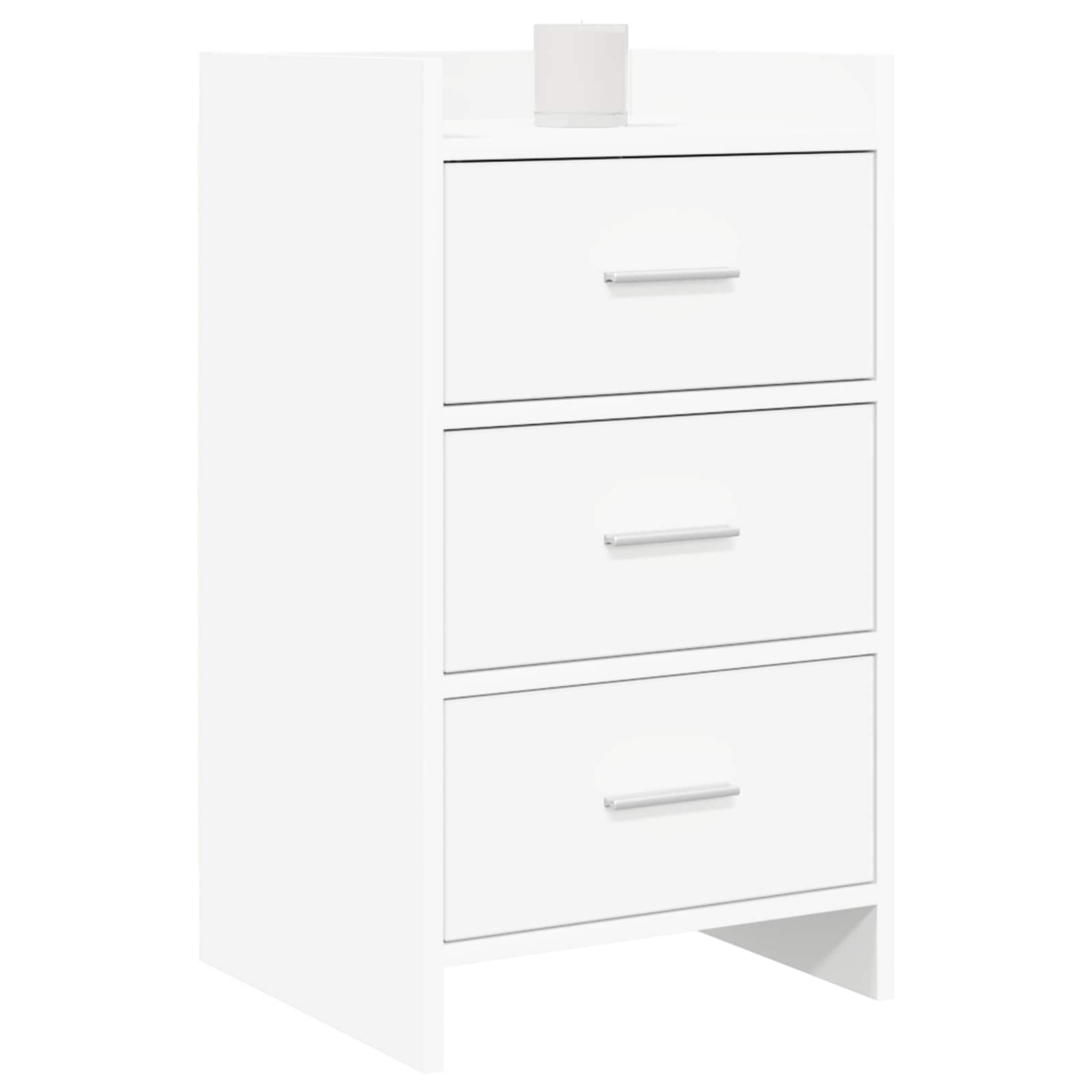vidaXL Bedside Tables White 40 x 36 x 70 cm Engineered Wood 2