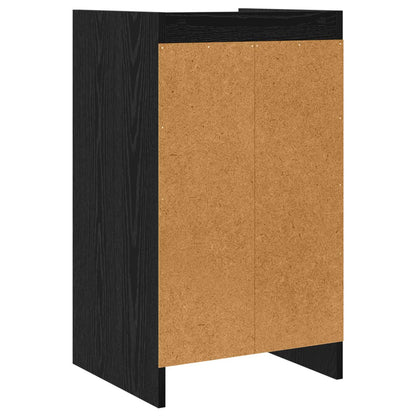 vidaXL Bedside Tables Black Oak 40 x 36 x 70 cm Engineered Wood 6