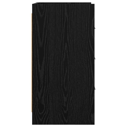 vidaXL Bedside Tables Black Oak 40 x 36 x 70 cm Engineered Wood 5
