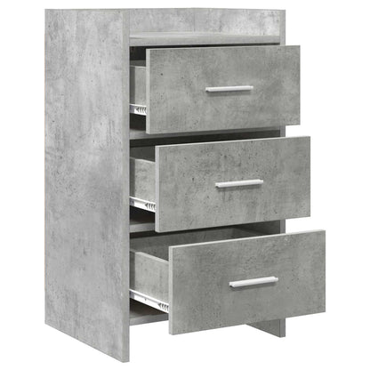 vidaXL Bedside Tables Concrete Grey 40 x 36 x 70 cm Engineered Wood 3
