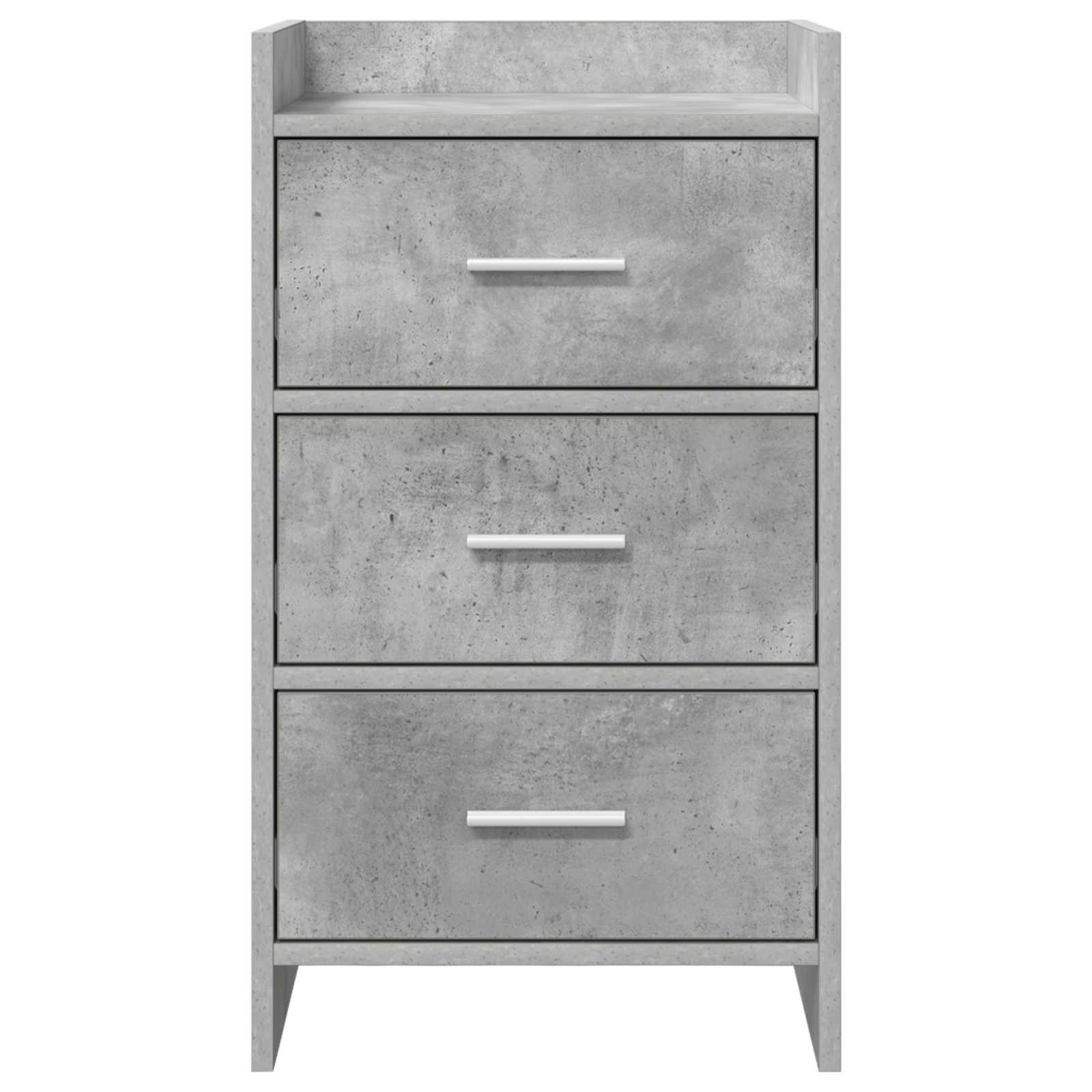 vidaXL Bedside Tables Concrete Grey 40 x 36 x 70 cm Engineered Wood 4