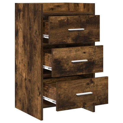 vidaXL Bedside Tables Smoked Oak 40 x 36 x 70 cm Engineered Wood 3