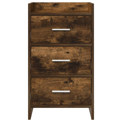 vidaXL Bedside Tables Smoked Oak 40 x 36 x 70 cm Engineered Wood 4