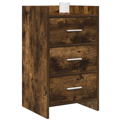 vidaXL Bedside Tables Smoked Oak 40 x 36 x 70 cm Engineered Wood 2