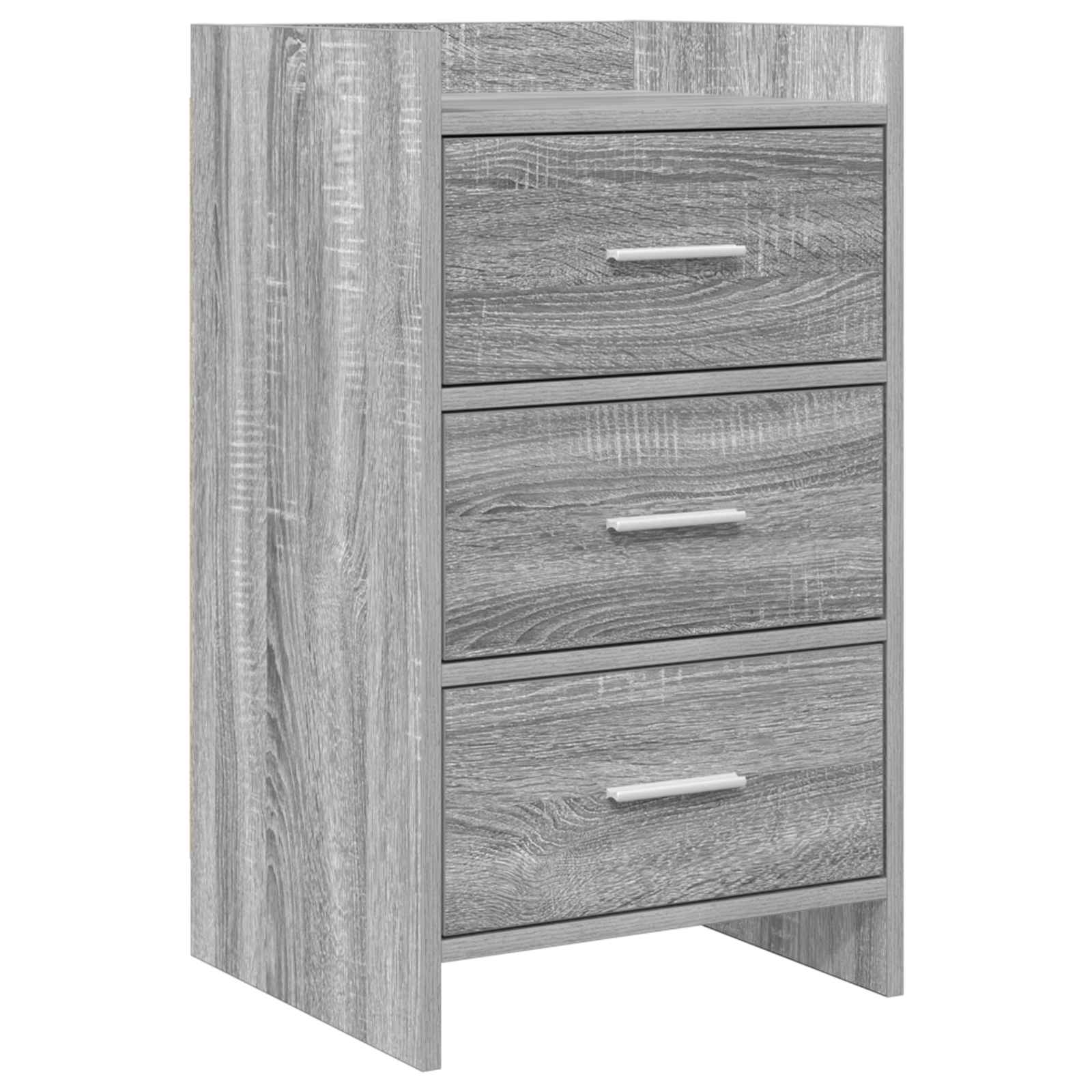 vidaXL Bedside Tables Grey Sonoma 40 x 36 x 70 cm Engineered Wood 1