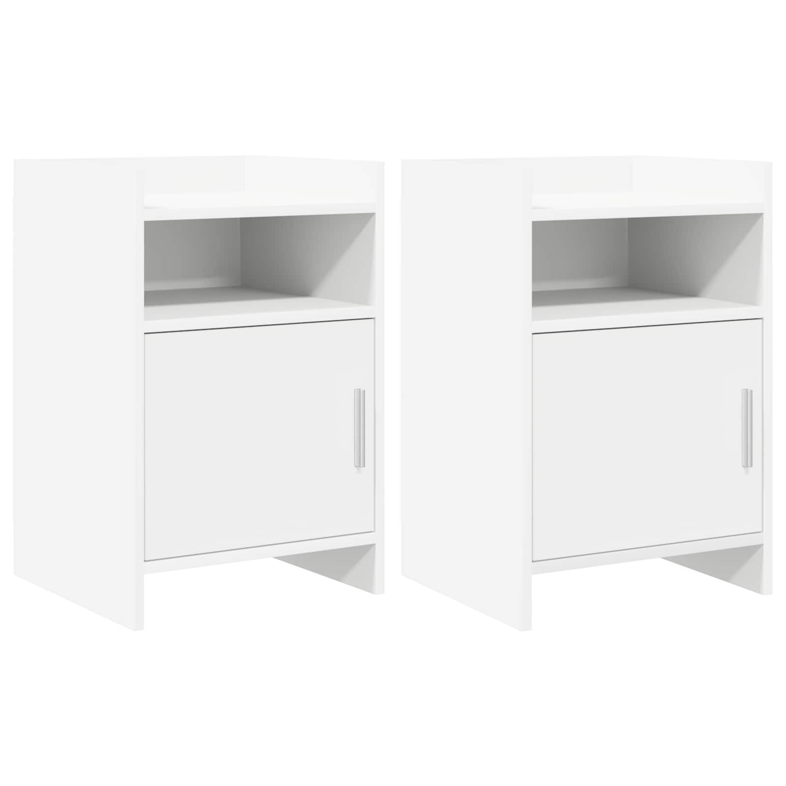 vidaXL Bedside Tables 2 pcs White 40 x 36 x 60 cm Engineered Wood 1
