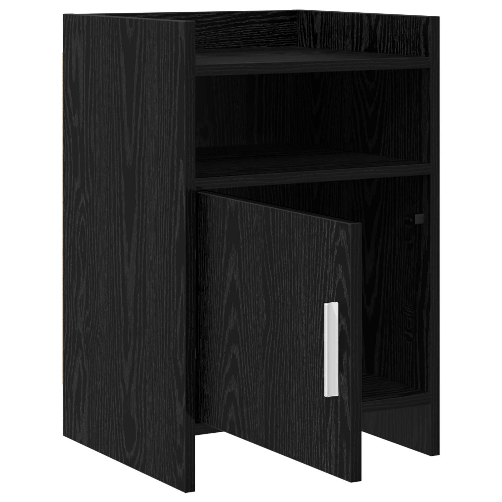 vidaXL Bedside Tables 2 pcs Black Oak 40 x 36 x 60 cm Engineered Wood 3