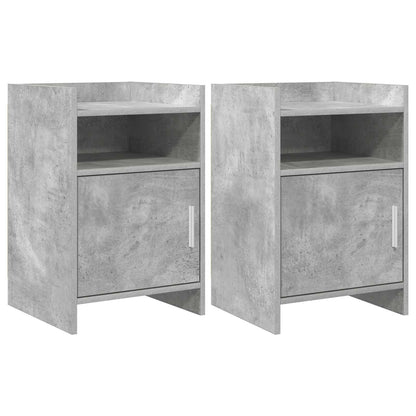 vidaXL Bedside Tables 2 pcs Concrete Grey 40 x 36 x 60 cm 1