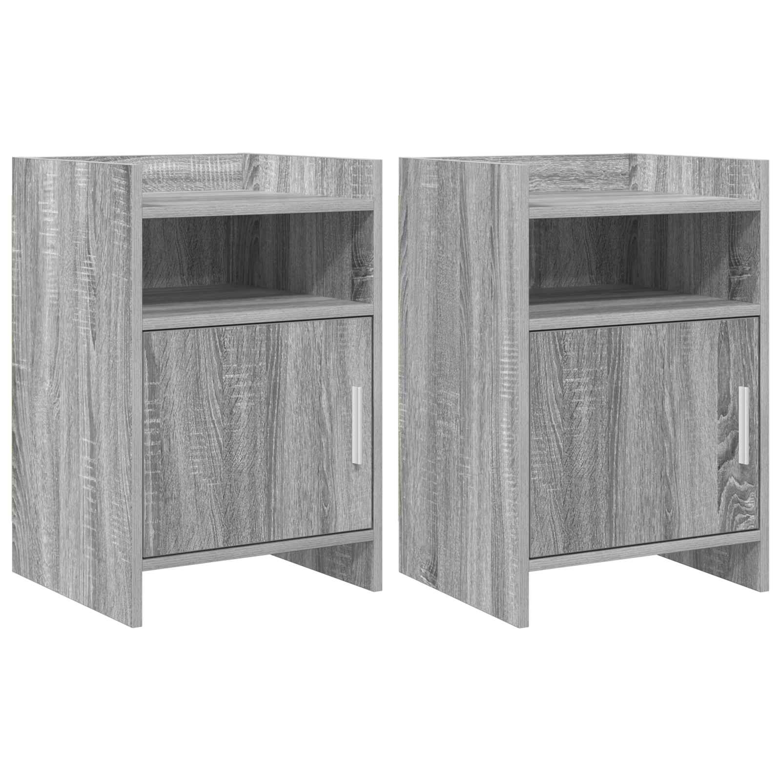 vidaXL Bedside Tables 2 pcs Grey Sonoma 40 x 36 x 60 cm 1