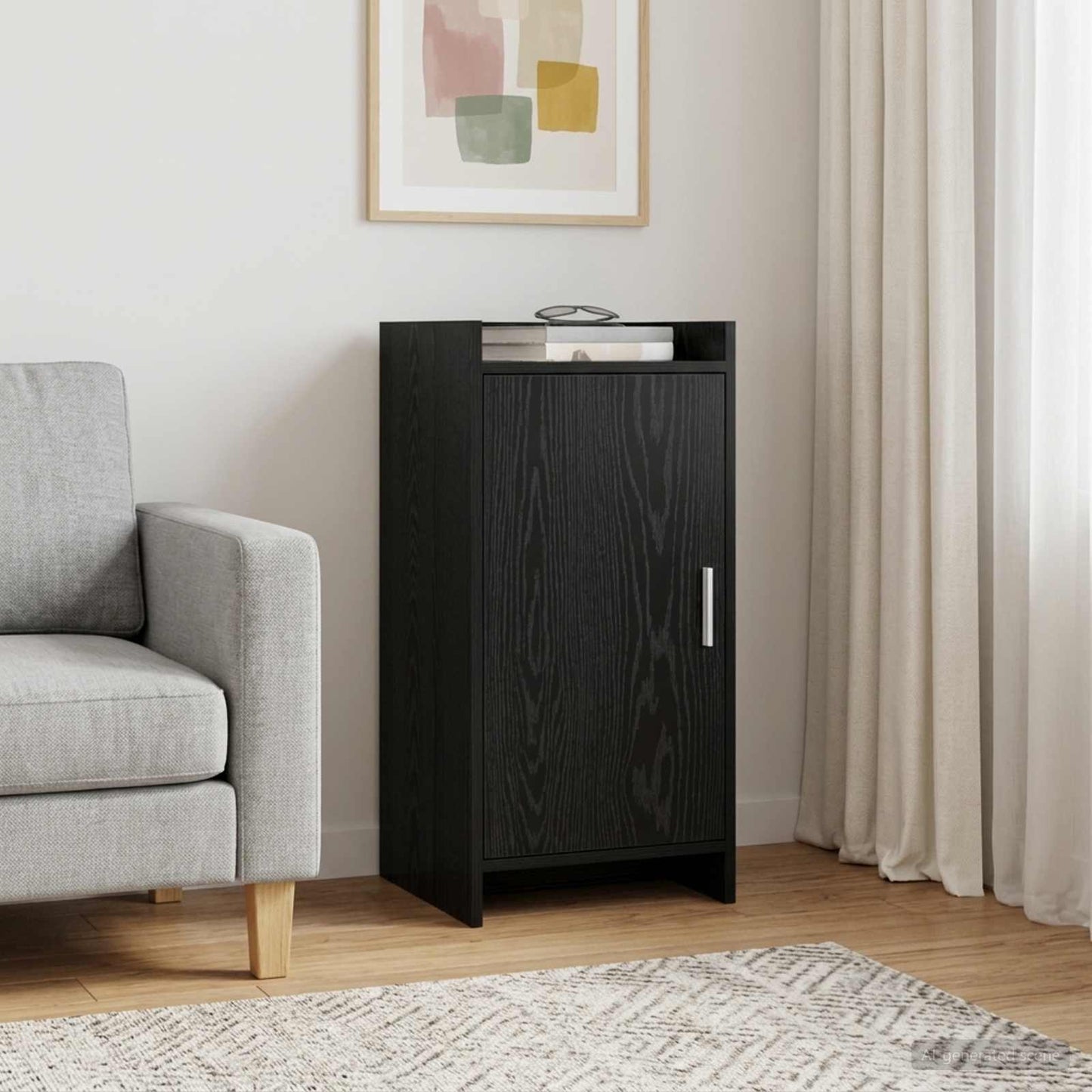 vidaXL Sideboard Black Oak 40 x 36 x 80 cm Engineered Wood 1