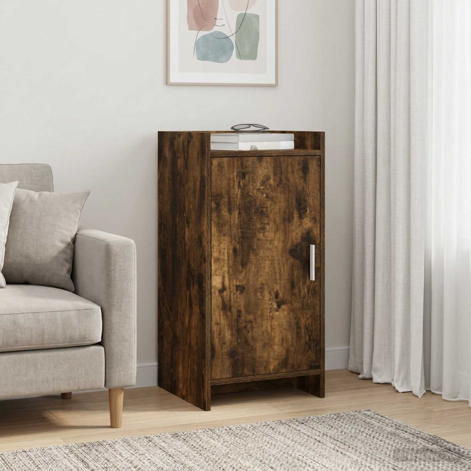 vidaXL Sideboard Smoked Oak 40 x 36 x 80 cm Engineered Wood 1