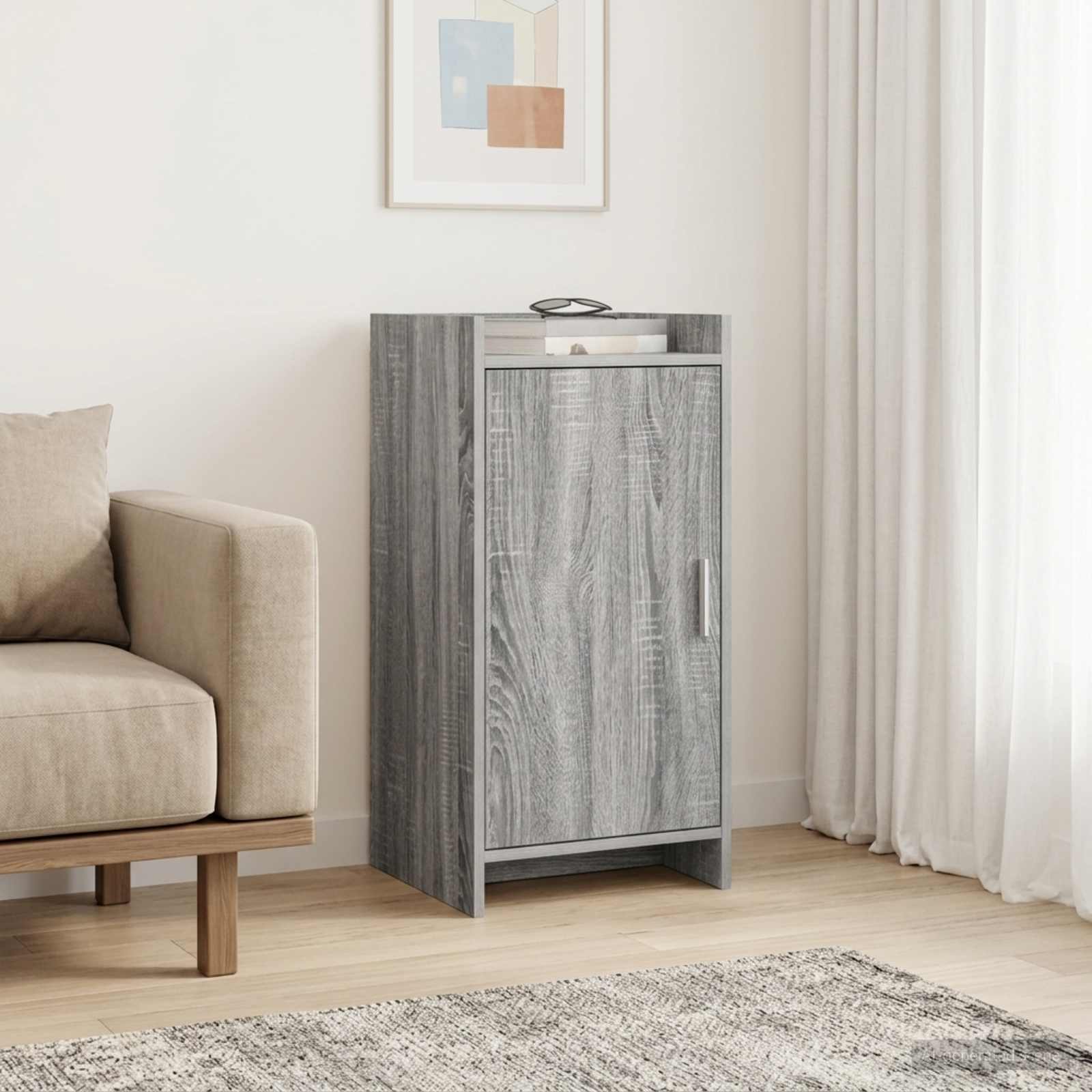 vidaXL Sideboard Grey Sonoma 40 x 36 x 80 cm Engineered Wood 1