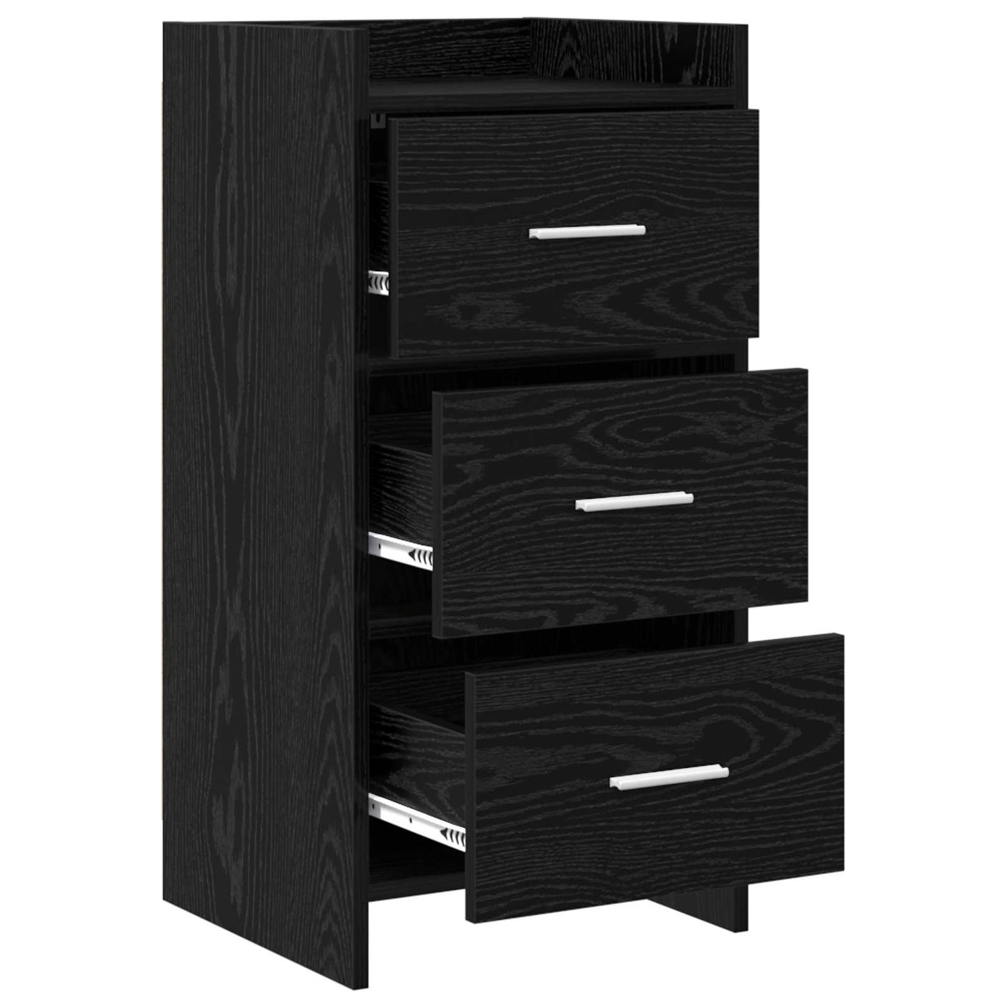 vidaXL Sideboard Black Oak 40 x 36 x 80 cm Engineered Wood 4