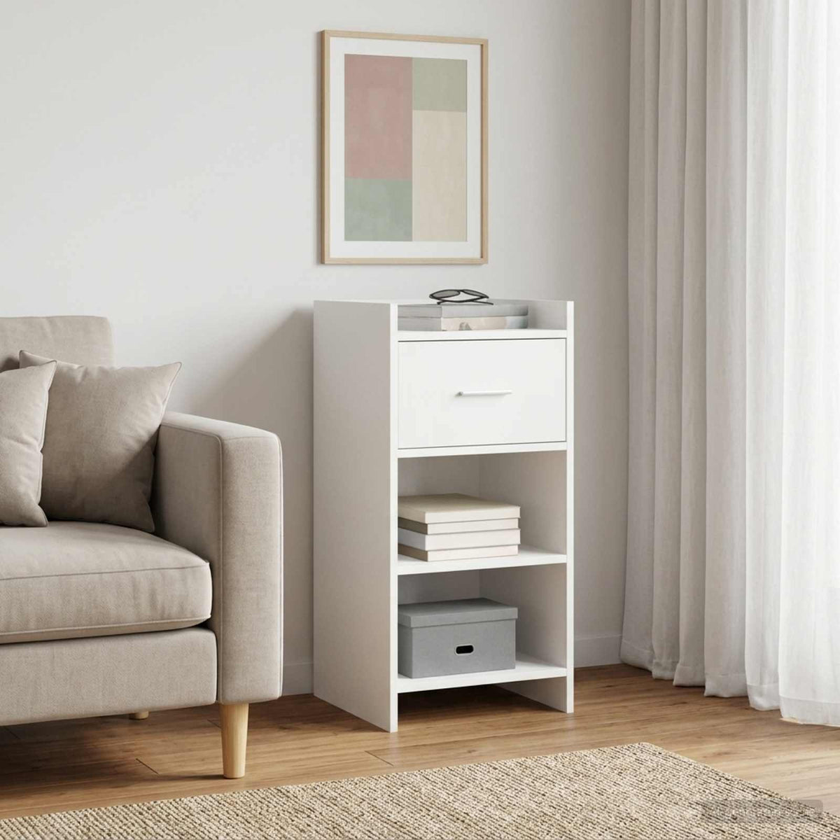 Sideboard White Engineered Wood
