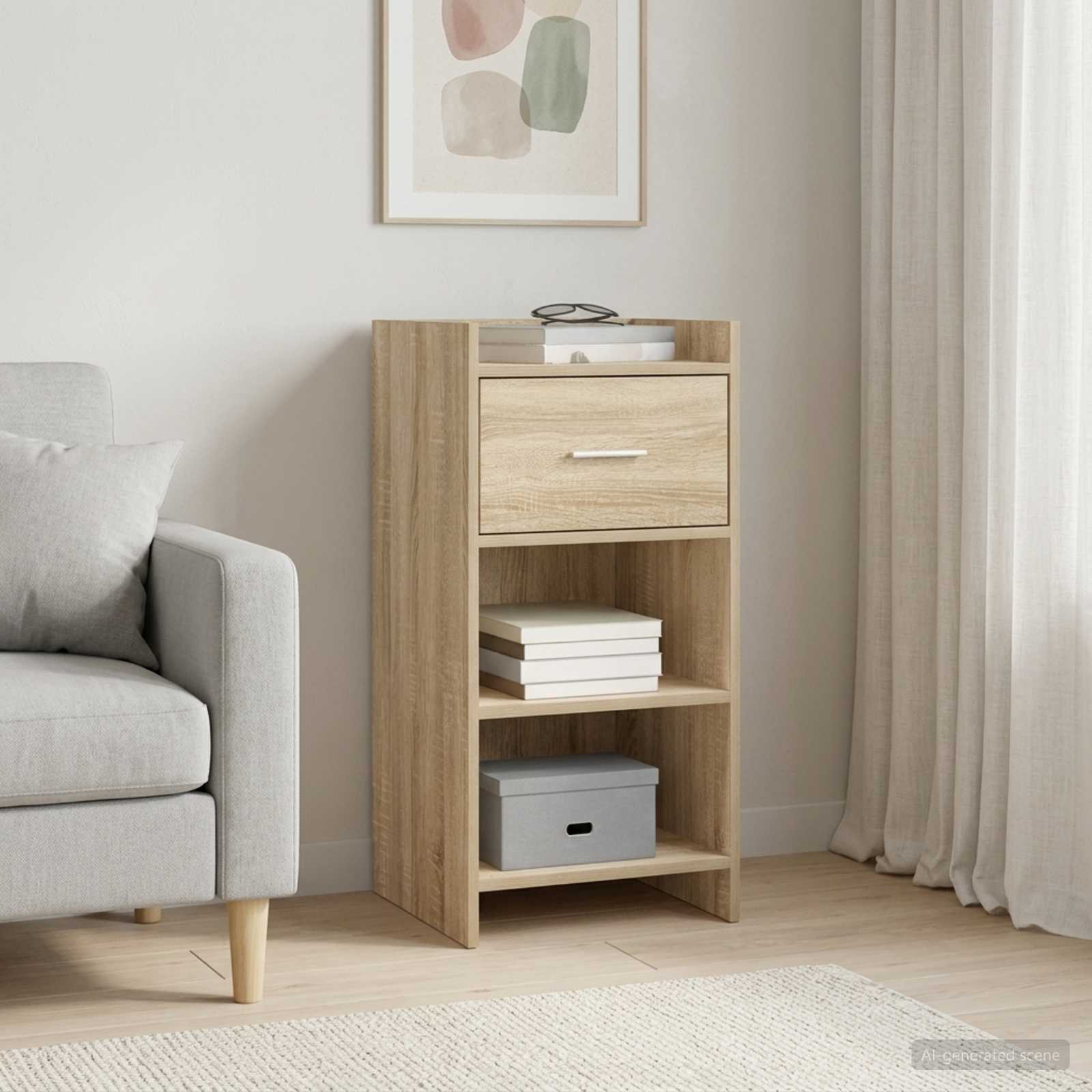 vidaXL Sideboard Sonoma Oak 40 x 36 x 80 cm Engineered Wood 1