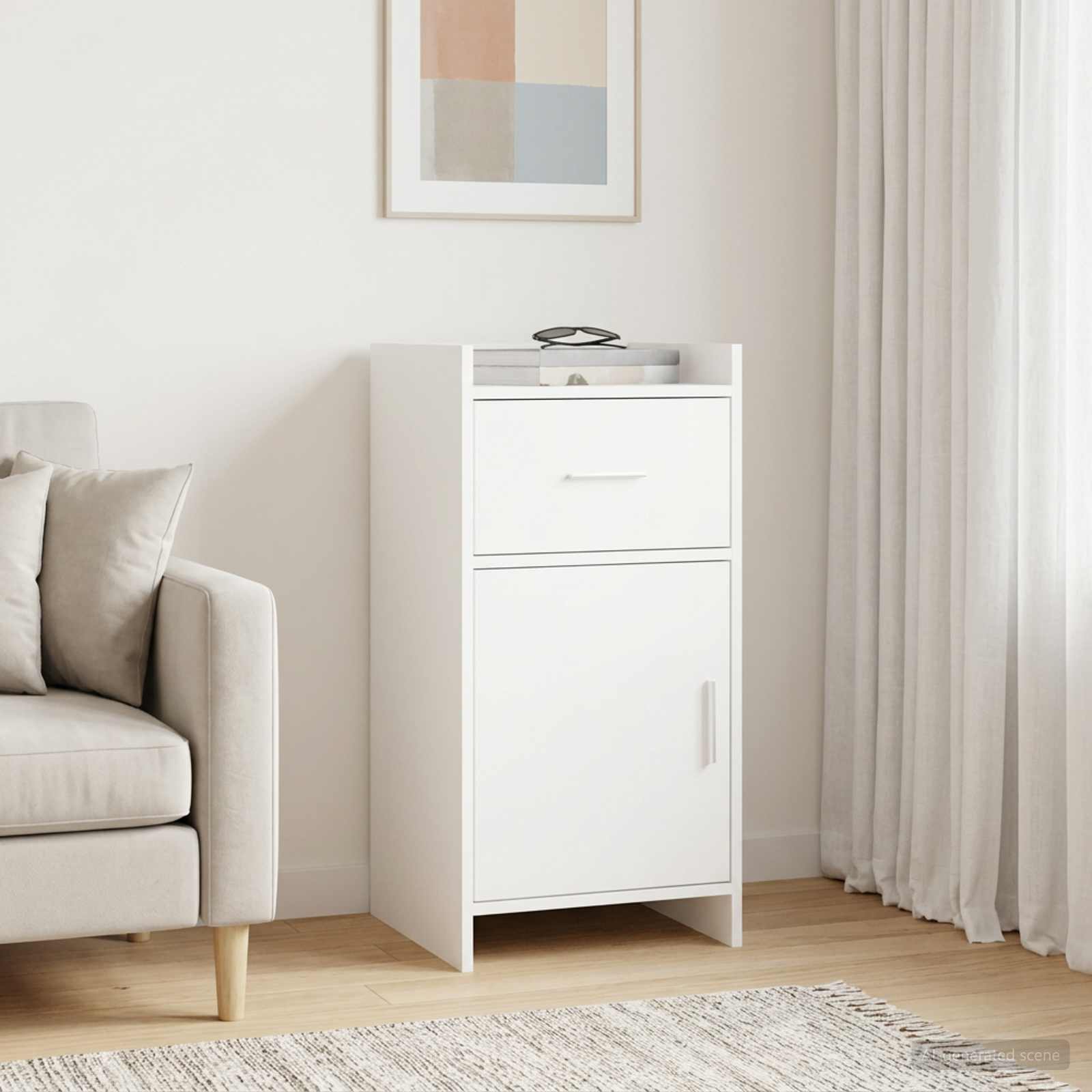 vidaXL Sideboard White 40 x 36 x 80 cm Engineered Wood 1